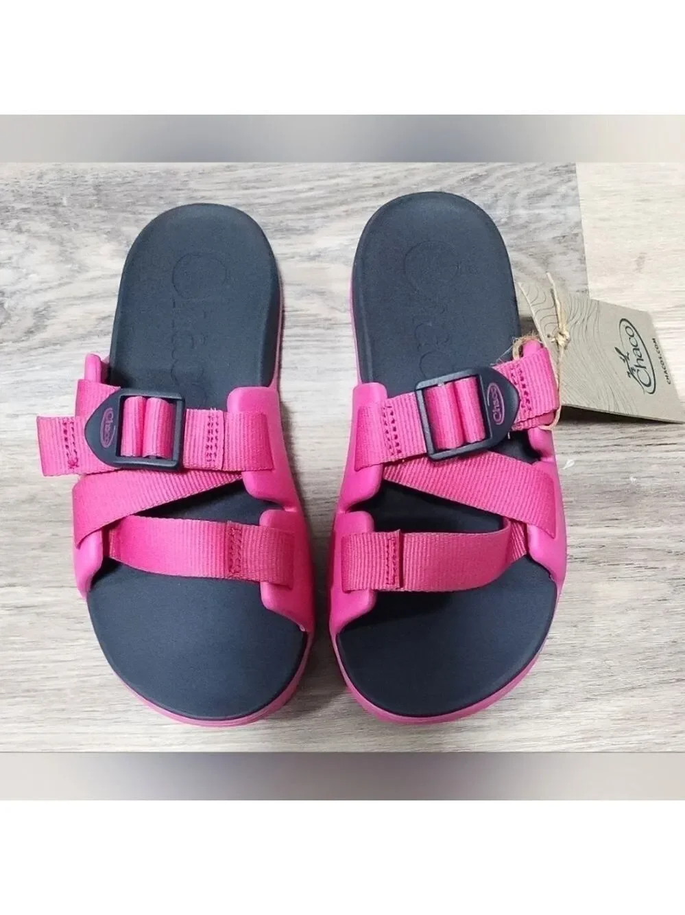 Chaco Kid's Chillos Slides - Magenta Size 2 - New In Box